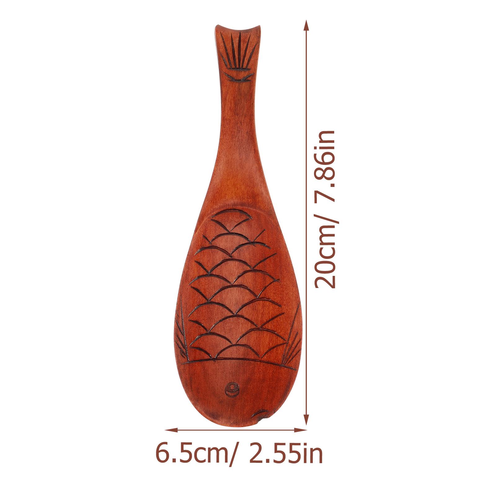 

Fish Shape Wood Rice Wooden Serving Scoop Stirring Spoon For Home Kitchen Cooking Lightweight Ergonomic Design темно-красного