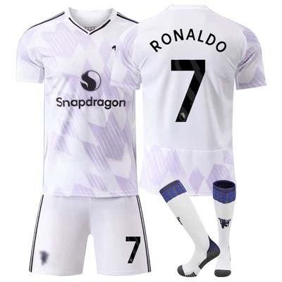 2025-26 Manchester United Venkovní #7 RONALDO Sportovní Tréninkový Dres Set s Ponožkami Pro Teenagery Děti Dospělé Vlastní Jméno Fotbalové Sety