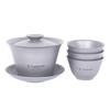 TOMSHOO Pure Titanium Tea Set Cover Bowl Single Fairway Cup Tea Cup Set Double Layer Anti-Scald Kung Fu Tea Three Talents Cover