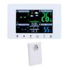 Meteorological Clock Color LCD Display Digital Weather Thermometer with Atomic Clock for Garage
