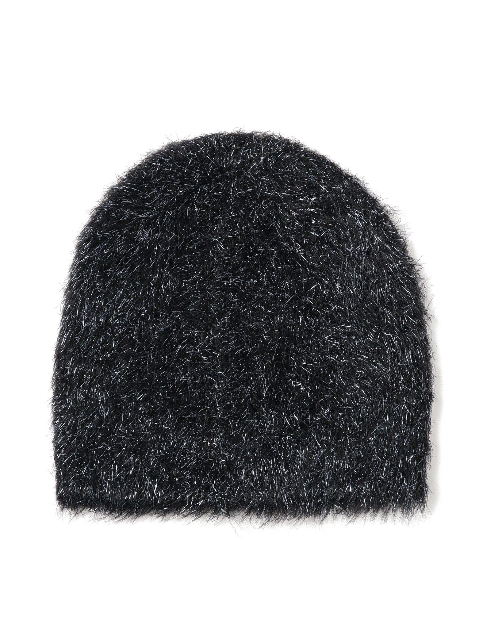 

B:MING LIFE STORE by BEAMS Women s Lamé More Feather Knit Hat, Black, One Size