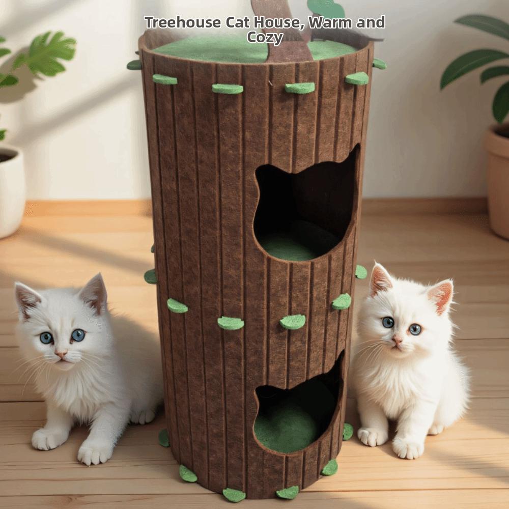 All-in-one Cat Castle House 2-layer Cat Bed New Cat House  Cat Furniture