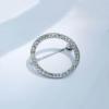 Party Silver Color Crystal Round Circle Rhinestone Zinc Zinc Alloy Jewelry Accessories Corsage Brooches Pins