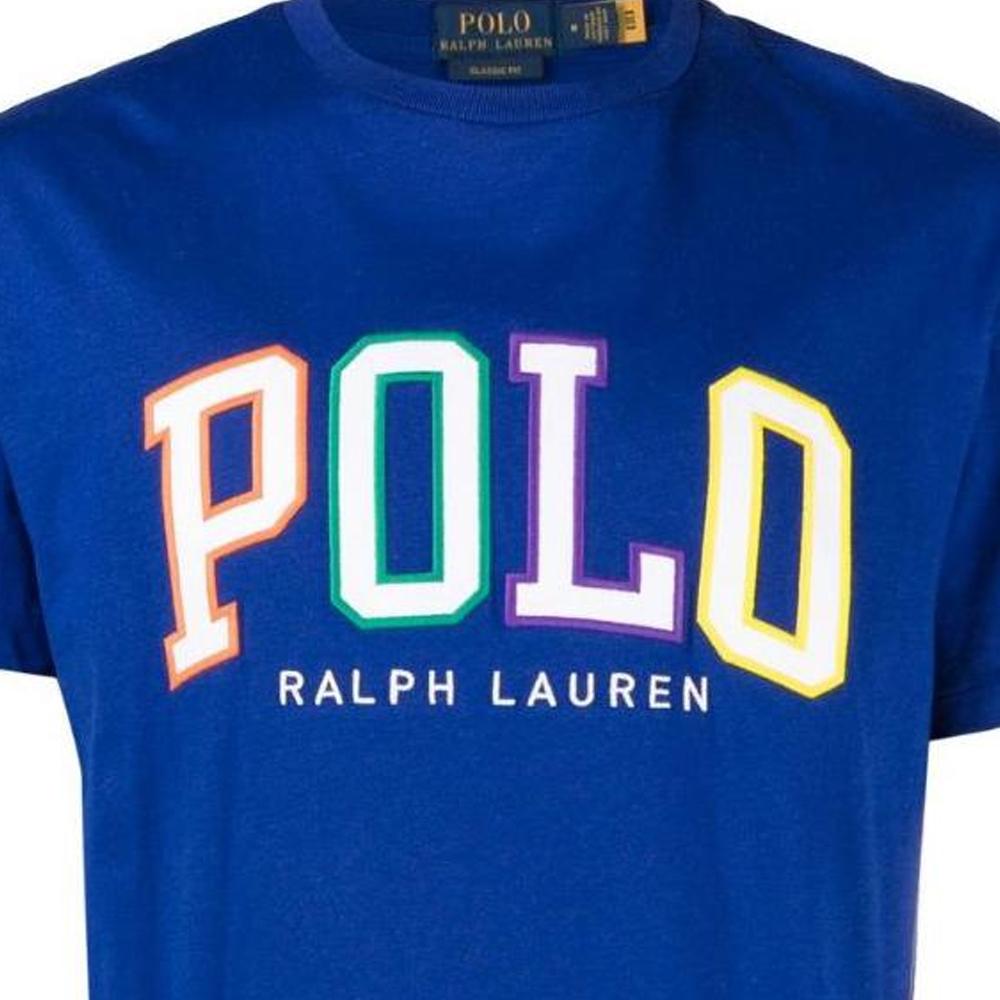 Polo Ralph Lauren Ss23 Logo Rund Hals Kort Ermet T-skjorte Herre T-skjorte Blå 710890804-003