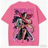 2026 Summer One Piece Retro Cosplay Tshirt Unisexs Oversize Casual Cotton Printed Shortsleeved Unisex Childrens Sports Shirt
