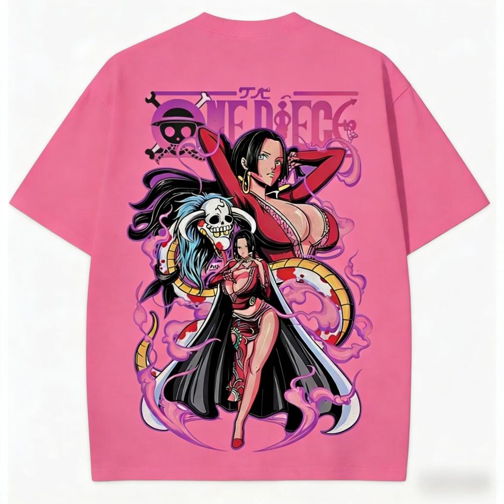 2026 Summer One Piece Retro Cosplay Tshirt Unisexs Oversize Casual Cotton Printed Shortsleeved Unisex Childrens Sports Shirt
