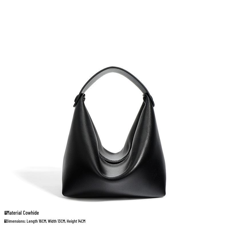 Spring 2024 Women's Genuine Leather Shoulder Crossbody Bag - Trendy Small Square Underarm Handbag