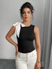 Chic Mini Backless Tank Top Summer Solid Slim Fit Sleeveless Women's Clothing