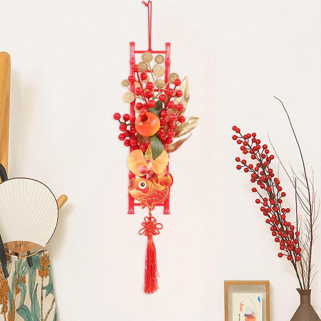 Chinese Year Pendant for Spring Festival Door Decor, Lunar Hanging Item