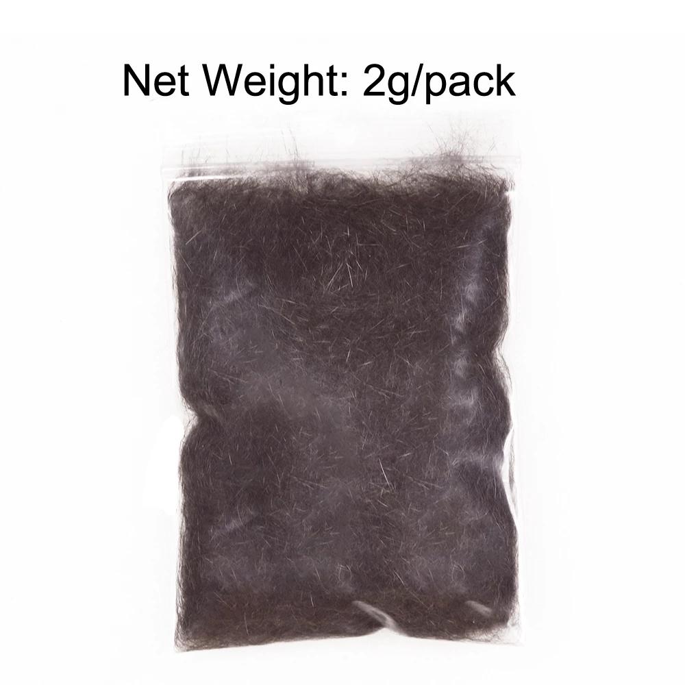 Bimoo Squirrel Hair Fiber Natural Dubbing Fiber for Nymph Scud Streamers Fly Tying Material Orange Green Olive Black Gray 1 Pack