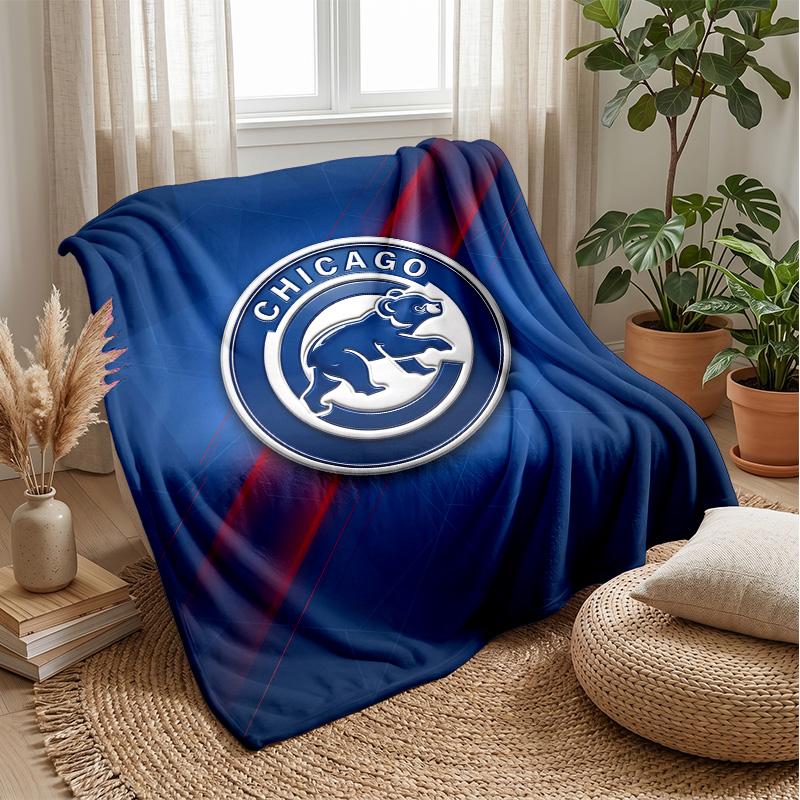 Chicago Cubs Flanell Fleece Decke Gemütlich Warm Überwurfdecke für Sofa Bett Reise Ganzjahresgebrauch