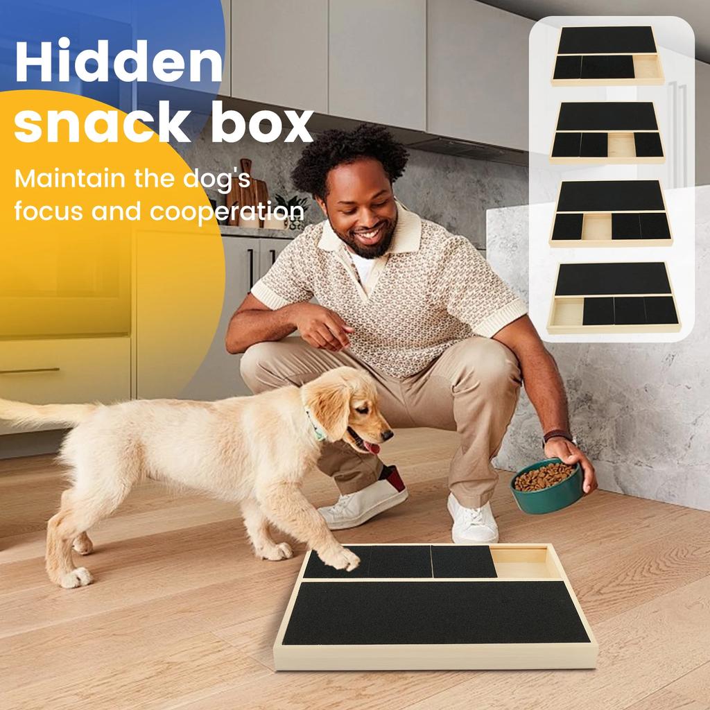 Dog Nail Scratch Board Wear Resistant Dog Nail File Board with Hidden Snack Box Pet Safe Sandpaper Board for Cat and Dog