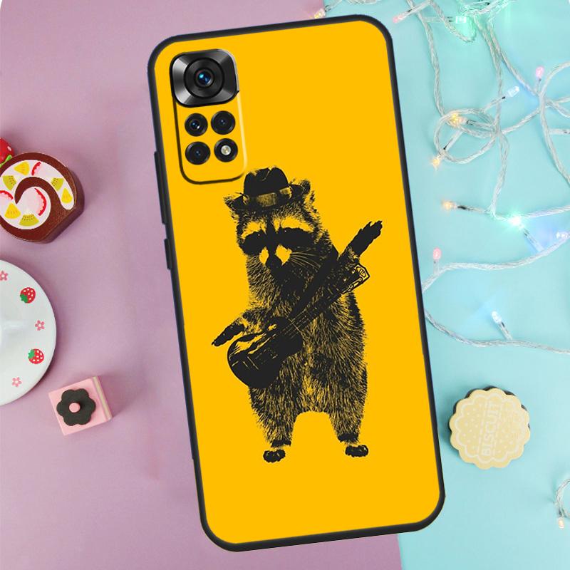 Raccoon Art Case For Xiaomi Redmi Note 14 13 9 10 11 12 Pro 9S 10S 11S 12S Redmi 13C 10C 12C 14C Cover