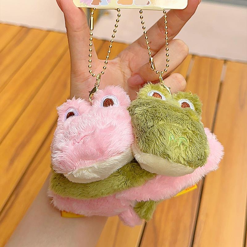 Animal Little Crocodile Hugging Couple Friend Plush Keychain Backpack Pendant