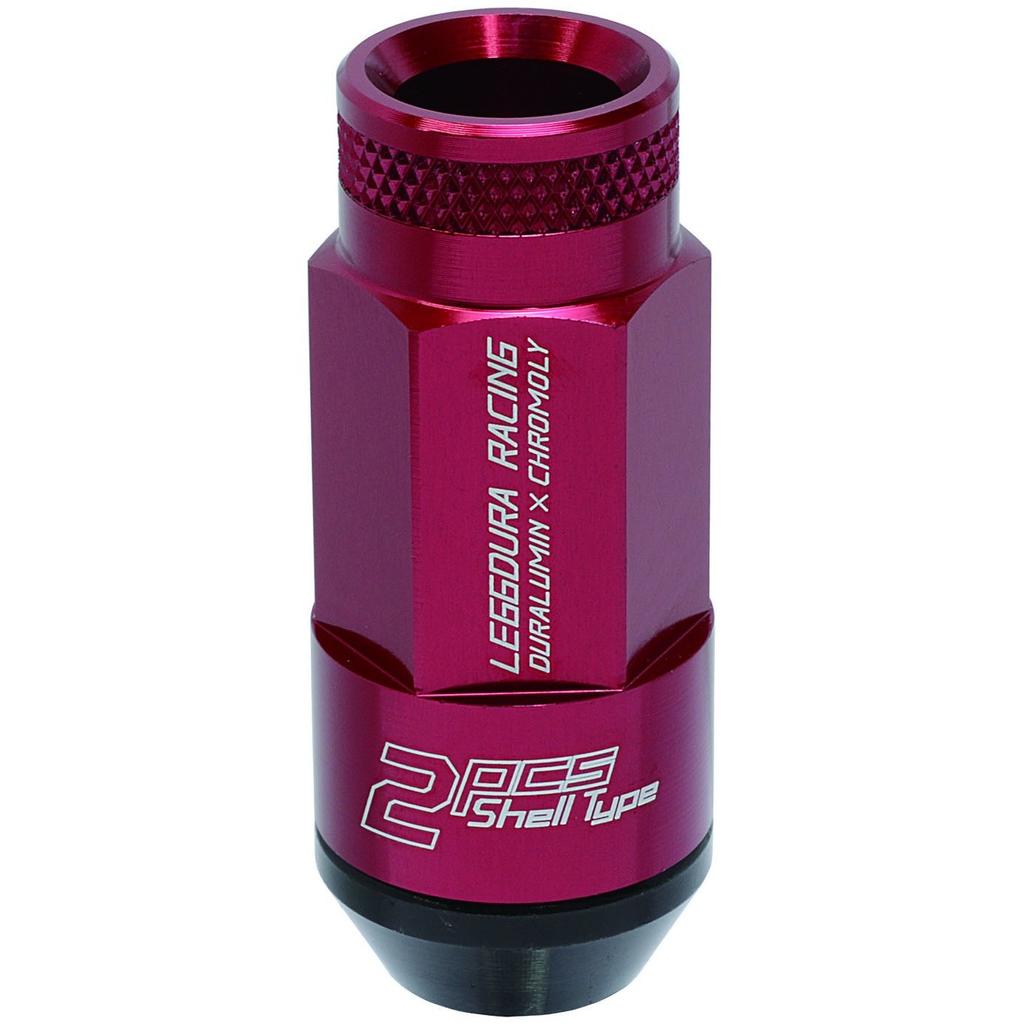 KYO-EI (Kyoei Sangyo) LEGGDURA RACING Shell Type Lock & Nut Set (RL53) M12 x P1.5 Red RL53-11R