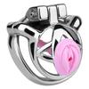 Wearable Stainless Steel Male Chastity Device Cage Cock Penis Restraints Chastity Belt BDSM Erotic Urethral Lock Ring Sex Toy