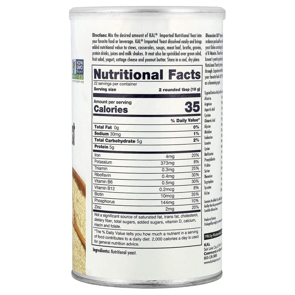 Imported Nutritional Yeast Flakes, 220G (7.8Oz)