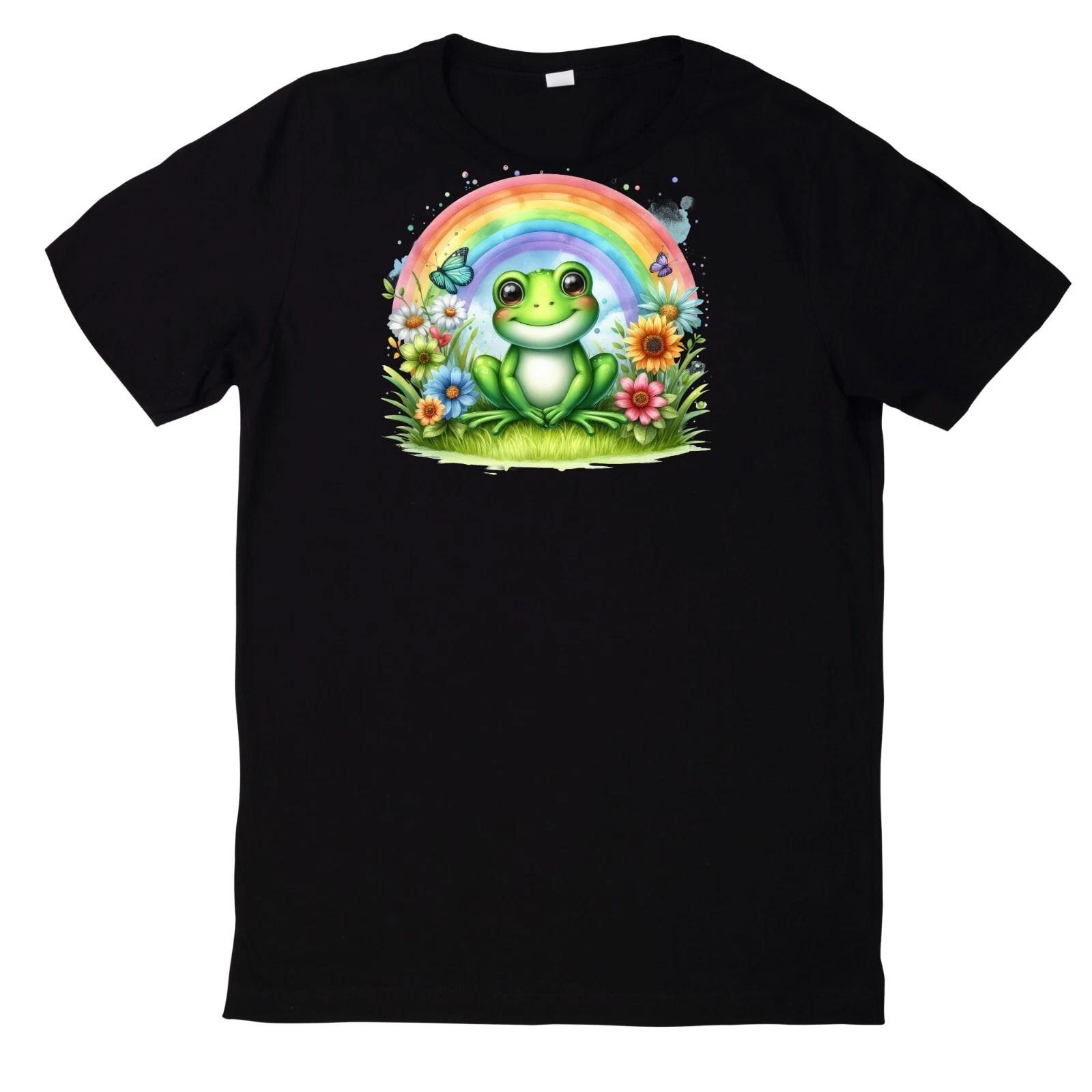 T-Shirt Lustiger und süßer Frosch Motiv Baumwolle L