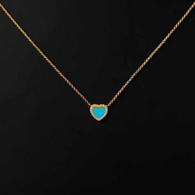 Stříbro S925 Nový duhový sedmikráskový perlový přívěsek pro štěstí Modrý náhrdelník Láska Letní nezbytnost Luxusní značka Monako Šperky