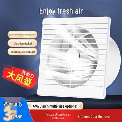 Potente Extractor de Pared Silencioso con Persiana para Cocina y Baño