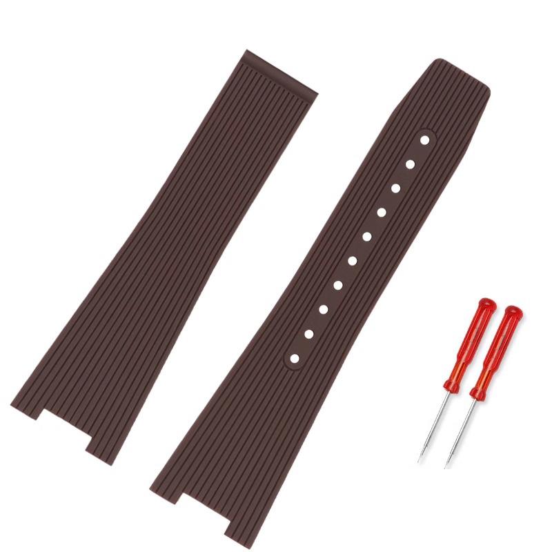 Classic High Qualiy Rubber Watchband For Bell & Ross INSTRUMENTS Watch Band BRX5R BR05 Sports Bracelet BR Notched 12mm Silicone Strap