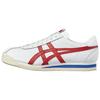 ONITSUKA TIGER Corsair Skórzane Odporne na Ścieranie Oddychające Niskie Codzienne Buty Unisex Białe Czerwone D713L-0123
