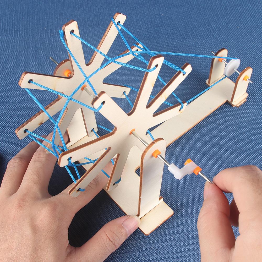 1 set Mini telaio da tessitura in legno fai-da-te, Filatoio in legno, Kit telaio tradizionale per maglia a mano per arazzi e lavori di artigianato decorativo