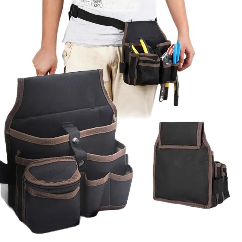 Heavy Duty Fabric Electrician Tool Bag With Multiple Pockets For Screwdrivers Pliers Long Lasting Use Easy Organization
