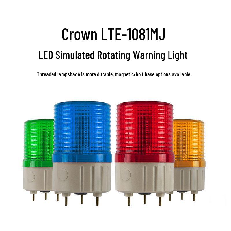 LTE-1081MJ LED Rotating Warning Light, 90dB Flashing Signal & Traffic Alarm Light