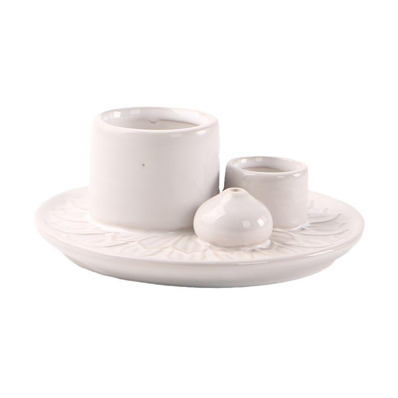 Morandi Color Palette Sage Ornament Sacred Wood Tray Home Decor Świecznik Świecznik