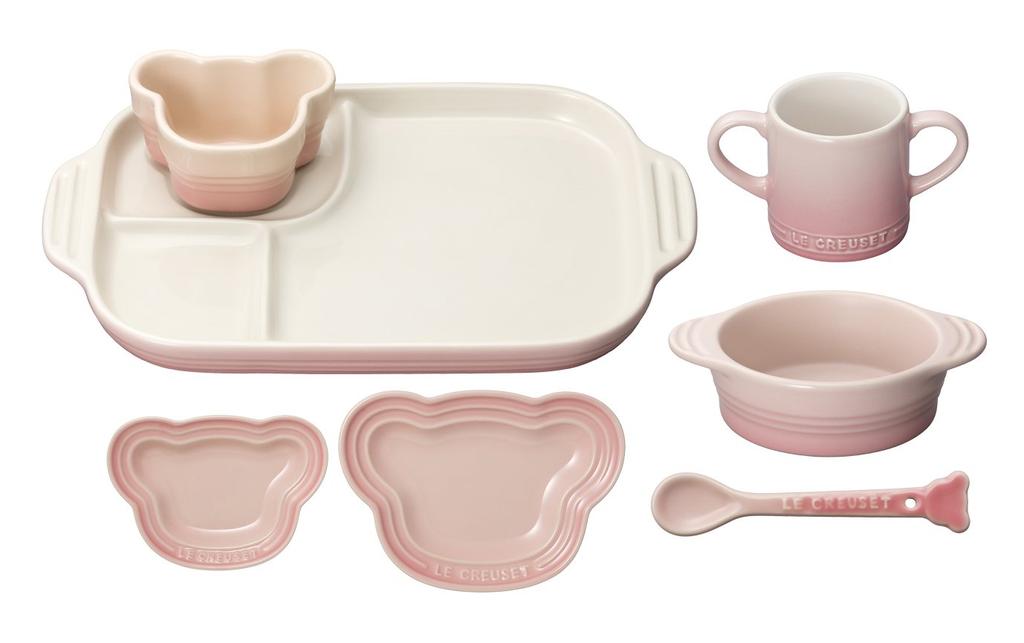 Le Creuset Baby Tableware Set Milky Pink