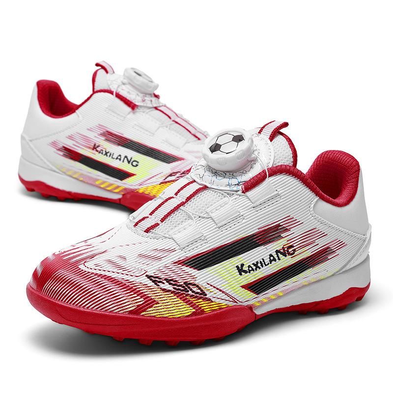 Rotary Buckle Free Children'S Football Shoes Boys Elementary School Students Broken Nails Children'S Youth Training Boys Sports Shoes