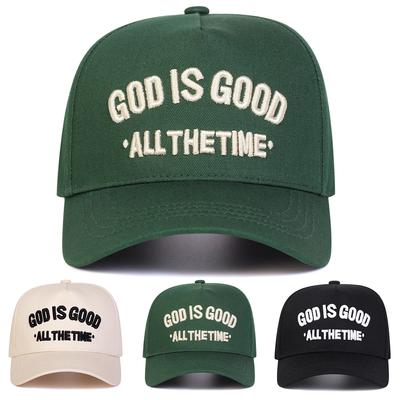 Unisex God Is Good Letter Embroidery Baseball Caps Spring Autumn Outdoor Adjustable Casual Hats Sunscreen Hat Sports Cap