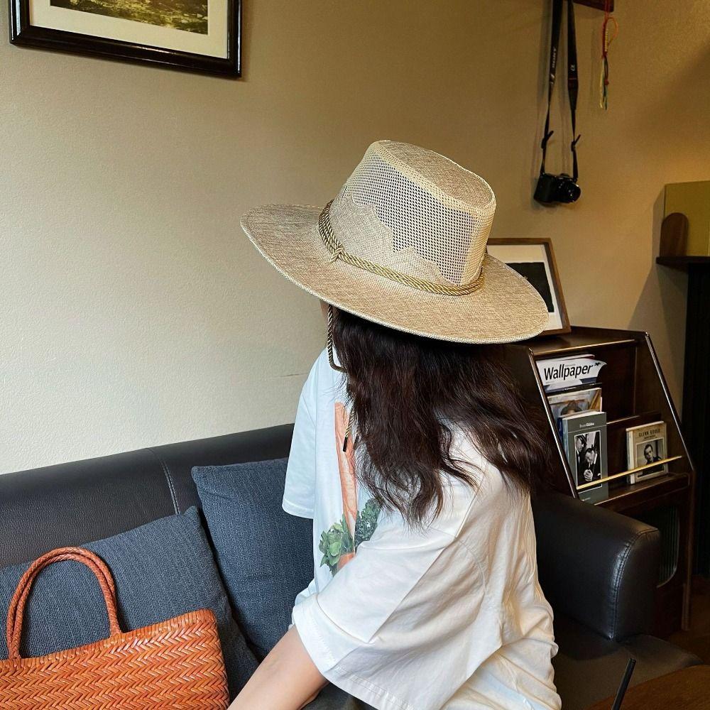 Summer Western Cowboy Hats Fishing Cowgirl Visor Cap Classic Sunscreen Bucket Hat  Outdoor