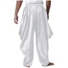 Herren Arabischer Prinz Haremshose Elastischer Bund Satiniere Weite Hose Cosplay Modebekleidung