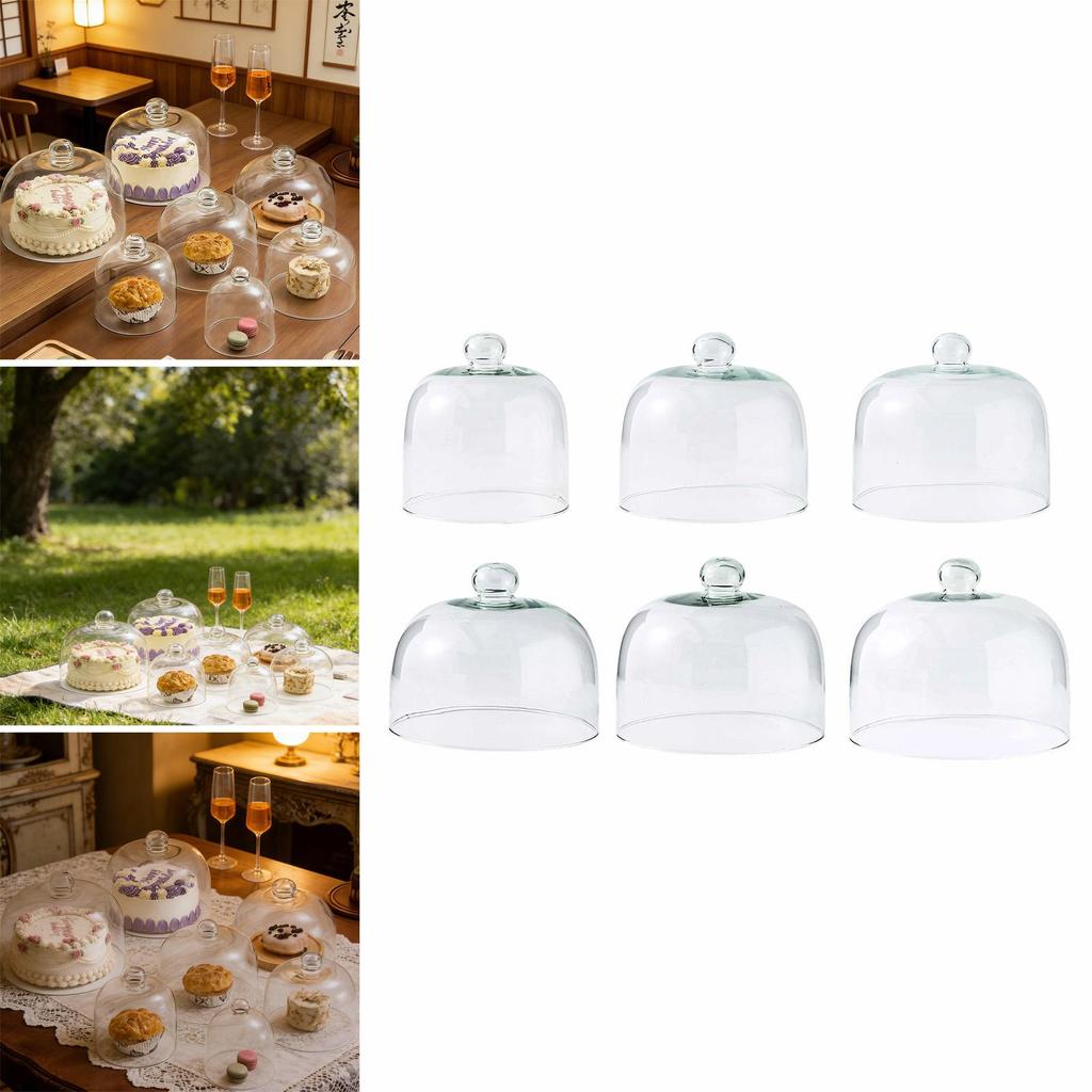 Cake Dome Transparent Serving Cover Lid Display Cloche for Food Fruit Buffet Pastry Dish