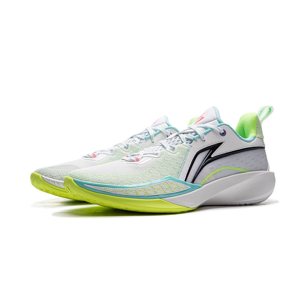 Li Ning Speed 2 Cushioning Slip Resistant Breathable Rebound Low Top Basketball Shoes Men's Standard White ABAV009-3