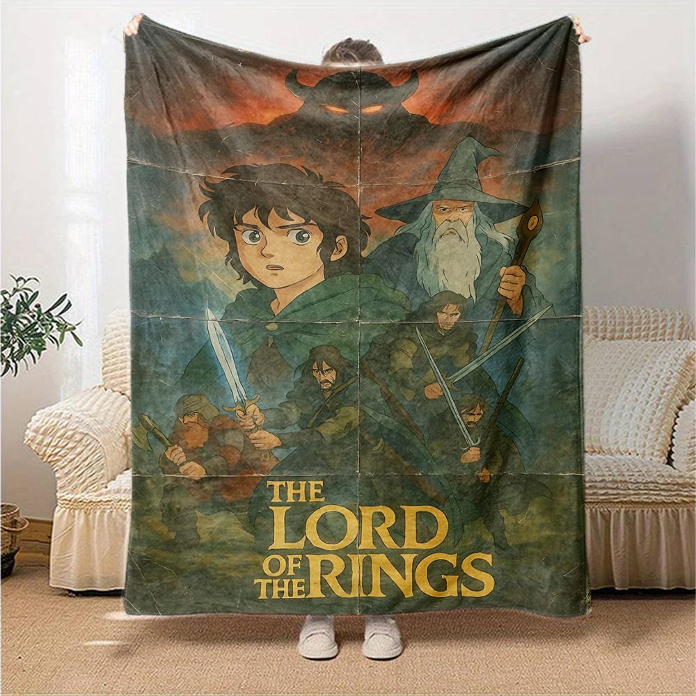 1pc Lord of the Rings Flannel Blanket - Soft Warm Throw for Home, Office, TravelL1346