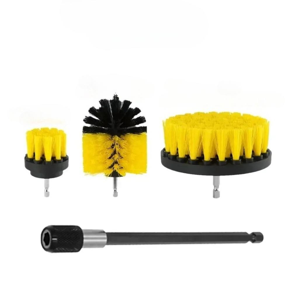 

Multifunctional Electric Scrubber Cleaning Kit - Yellow & Black Stainless Steel Shaft for Household Use чёрный