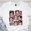 K-Pop Inspired Chibi Characters Shirt Minimalist Cartoon Band Tee Music Fan Gift