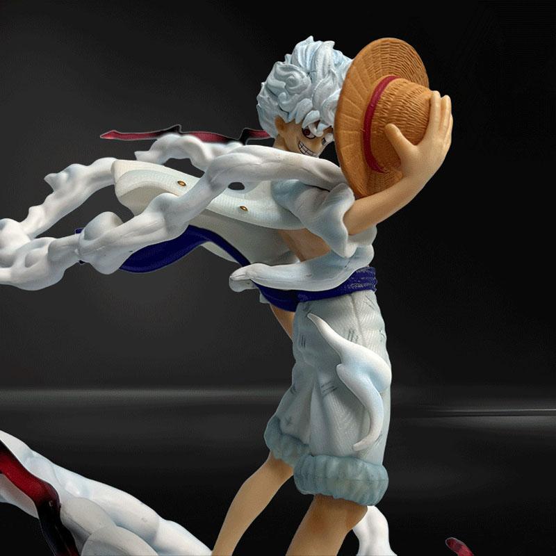 25cm One Piece Anime Figures Battle Scene Monkey D. Luffy Standing Figure Model Doll Ornaments Toys Gifts