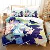 Anime DRAMAtical Murder Game Bedding Set Printed Bed Set Duvet Cover Sheet Pillowcase Bed Soft Quilt Cover Full Queen King Size