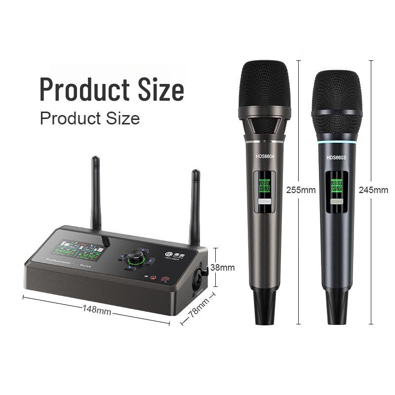 HuiDu HDS Series Portable Dual Wireless Microphone System (CN Version)