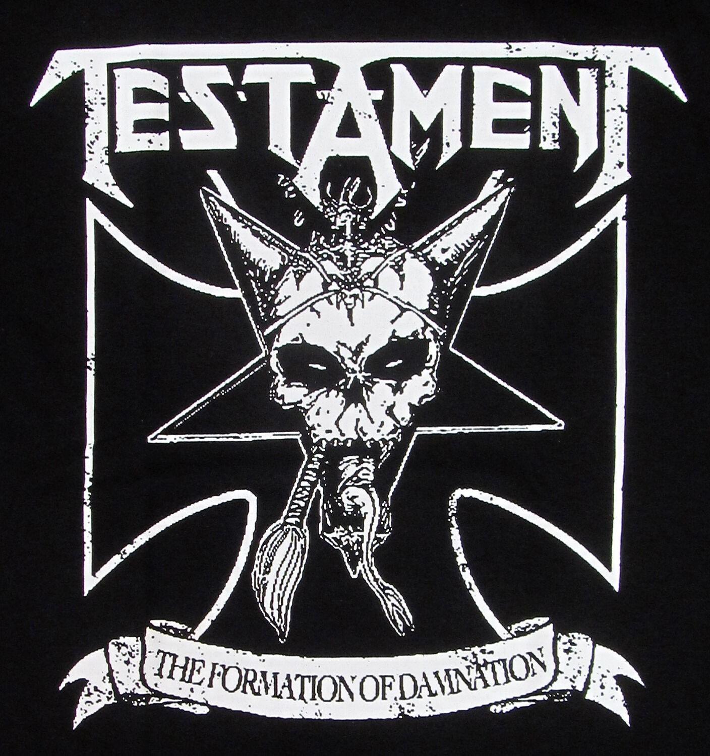 Vintage Testament The Formation Of Damnation Cotton Black S-234XL Shirt M