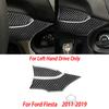 Carbon Fiber Side Air Vent Dashboard Center Console Gear Shift Panel Car Interior Accessories Sticker For Ford Fiesta 2011-