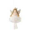 Fairy Tale Ornaments Angel Doll Pendant with Lace Mesh Skirt And Glitter Wings, Decorative Elegant Party Favors Christmas Tree Hanging Ornament