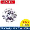 Toppkvalitet 0,5-5CT FL Klarhet 3EX Slipt D Farge Moissanitt Løs Dyrket Stein Diamant Moissanitt Sertifisert GRA Fine Moissanitt Smykker