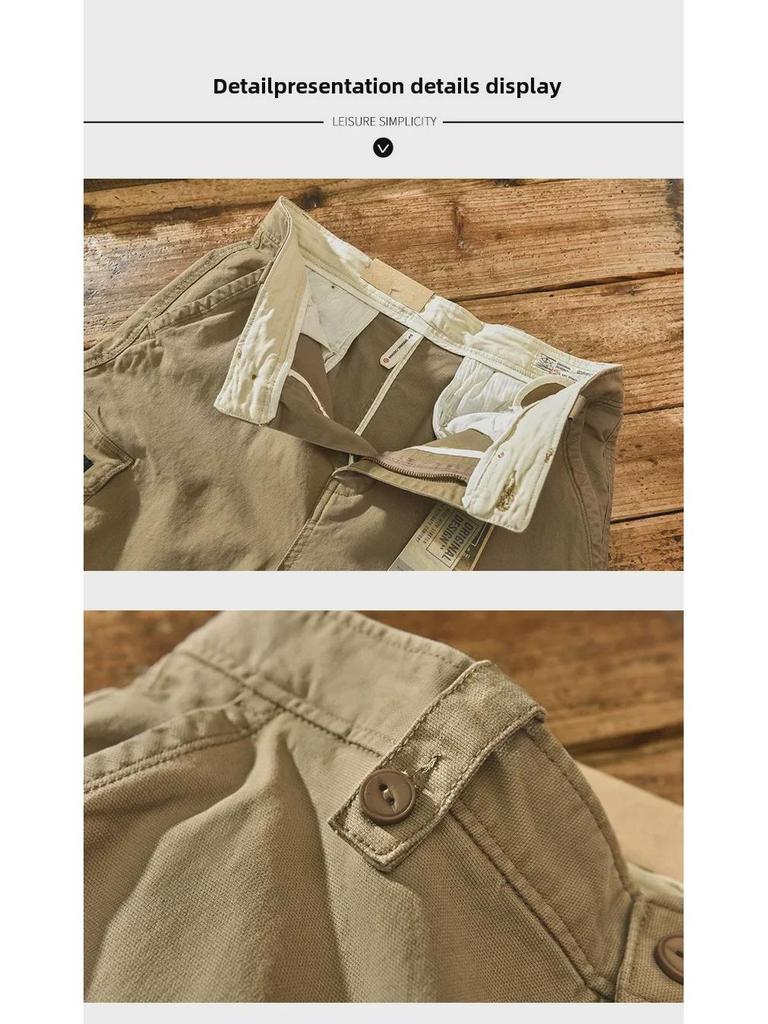 Z314 Men's Cotton Multi-Pocket Casual Overalls for Autumn and Winter