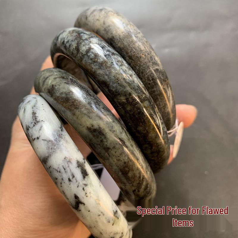 TXY17 Special Xiuyan Jade Wuji Bracelet In Black Jade – Black Sheep Fat Cool Handsome Design