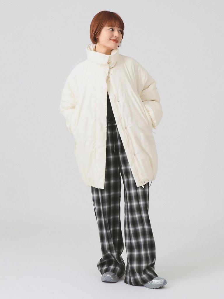 Ray Beams Women's Padded Stand Collar Blouson, OFF_WHITE 0